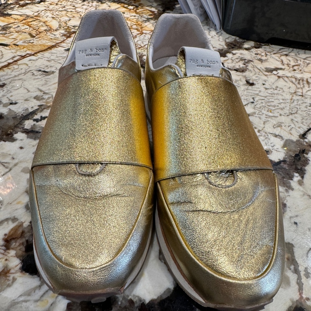 Barely used Gold Rag and Bone Sneakers